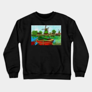 Windmills in the Netherlands. Crewneck Sweatshirt